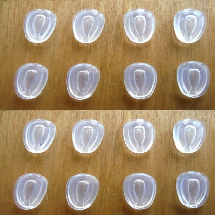 2 4 5 8 10 -- Pairs Nose Pads Nose Pieces Replacement For Oakley Holbrook Metal,Feedback,Blender,Deviation ..Push in Silicone Comfort Air Cushion Flexible Part Multi Selection... (8 Pairs)