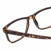 Calabria Unisex Rectangular Reading Glasses with Clear Lenses R861 Acetate Frame | Spring Hinge Readers for Men & Women | Magnification 0.00x & Brown Amber Tortoise Havana Crystal view 4