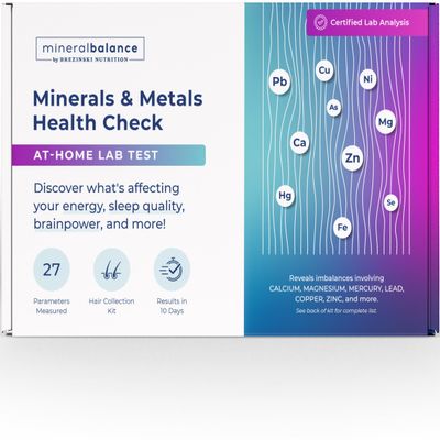MineralBalance Hair Tissue Mineral Analysis (HTMA)At-Home Test Kit for Fatigue, Anxiety, Sleep & Digestive IssuesTests 20 Minerals & Heavy Metals Including Magnesium & ZincFull Lab Report Included