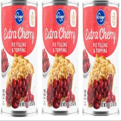 Extra Cherry Pie Filling & Topping (Pack Of 3 Cans) 21 oz