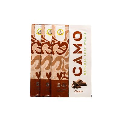 Afghan Natural Leaf Camo Wraps - Offical Camo Cones sticker included (Chocolate - 6 Pack)