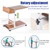 SUZEPER Adjustable Overbed Bedside Table with Wheels,c Shaped End Table,Couch Side Table with Storage,Rolling Laptop Computer Standing Desk Cart Height 21.6"-31.4"(19.6" Wx15.7 Dx21.6 H, B) view 3