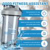 America Flag Fight Prostate Cancer Awareness 18 Ounce Shaker Bottle Drink Mixer Leak-proof Pre Workout Protein Shakes Meal Replacement Shakes Bottles 500ML/18 Oz Gray view 2