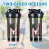 America Flag Deer 18 Ounce Shaker Bottle Drink Mixer Leak-proof Pre Workout Protein Shakes Meal Replacement Shakes Bottles 500ML/18 Oz Black view 3