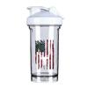 America Flag Deer 18 Ounce Shaker Bottle Drink Mixer Leak-proof Pre Workout Protein Shakes Meal Replacement Shakes Bottles 500ML/18 Oz White-1-1 view 1