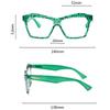 bullabulling Square Cat Eye Reading Glasses For Women Blue Light Blocking Fashion Cateye Reader (green, 1.25, x) view 4