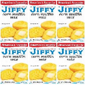 Corn Muffin Mix bakes into a delicious muffin or sweet cornbread (Pack Of 6 Boxes) 8.5 oz