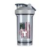 America Flag Deer 18 Ounce Shaker Bottle Drink Mixer Leak-proof Pre Workout Protein Shakes Meal Replacement Shakes Bottles 500ML/18 Oz Gray view 1