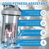 America Flag Deer 18 Ounce Shaker Bottle Drink Mixer Leak-proof Pre Workout Protein Shakes Meal Replacement Shakes Bottles 500ML/18 Oz Gray view 2
