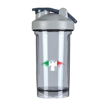 Italy Flag 18 Ounce Shaker Bottle Drink Mixer Leak-proof Pre Workout Protein Shakes Meal Replacement Shakes Bottles 500ML/18 Oz Gray