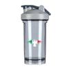 Italy Flag 18 Ounce Shaker Bottle Drink Mixer Leak-proof Pre Workout Protein Shakes Meal Replacement Shakes Bottles 500ML/18 Oz Gray view 1