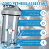 Italy Flag 18 Ounce Shaker Bottle Drink Mixer Leak-proof Pre Workout Protein Shakes Meal Replacement Shakes Bottles 500ML/18 Oz Gray view 2