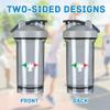 Italy Flag 18 Ounce Shaker Bottle Drink Mixer Leak-proof Pre Workout Protein Shakes Meal Replacement Shakes Bottles 500ML/18 Oz Gray view 3