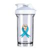 Prostate Cancer Awareness 1 18 Ounce Shaker Bottle Drink Mixer Leak-proof Pre Workout Protein Shakes Meal Replacement Shakes Bottles 500ML/18 Oz White view 1