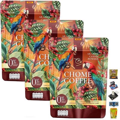 5 Sachets/Pack(75g) Intense Delicious Roasted Fruit Snack Good Shape ChomeCoffee Coffee Arabica By Ble Patumrach (of 3) By Beautygoodshop [Get Free For You Beauty Gifts]