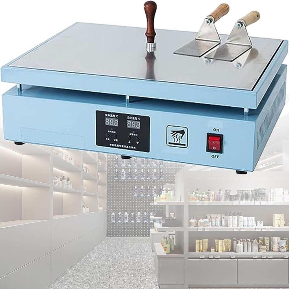 YXCUSAM 1200W Desktop Heating Sealing Machine,Cellophane Wrapping Machine,with Dual Temperature Display, for Tea Box Packaging