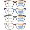 MAEOWN Progressive Multifocal Reading Glasses Blue Light Blocking Spring Hinge Readers Pattern Print Eyeglasses for Women (Mix Color, 1.75, x) view 1