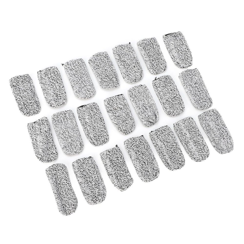 20Pcs Cut Finger Sleeves, HPPE Reusable 20 Pc Set for Kitchen, Garden, Work