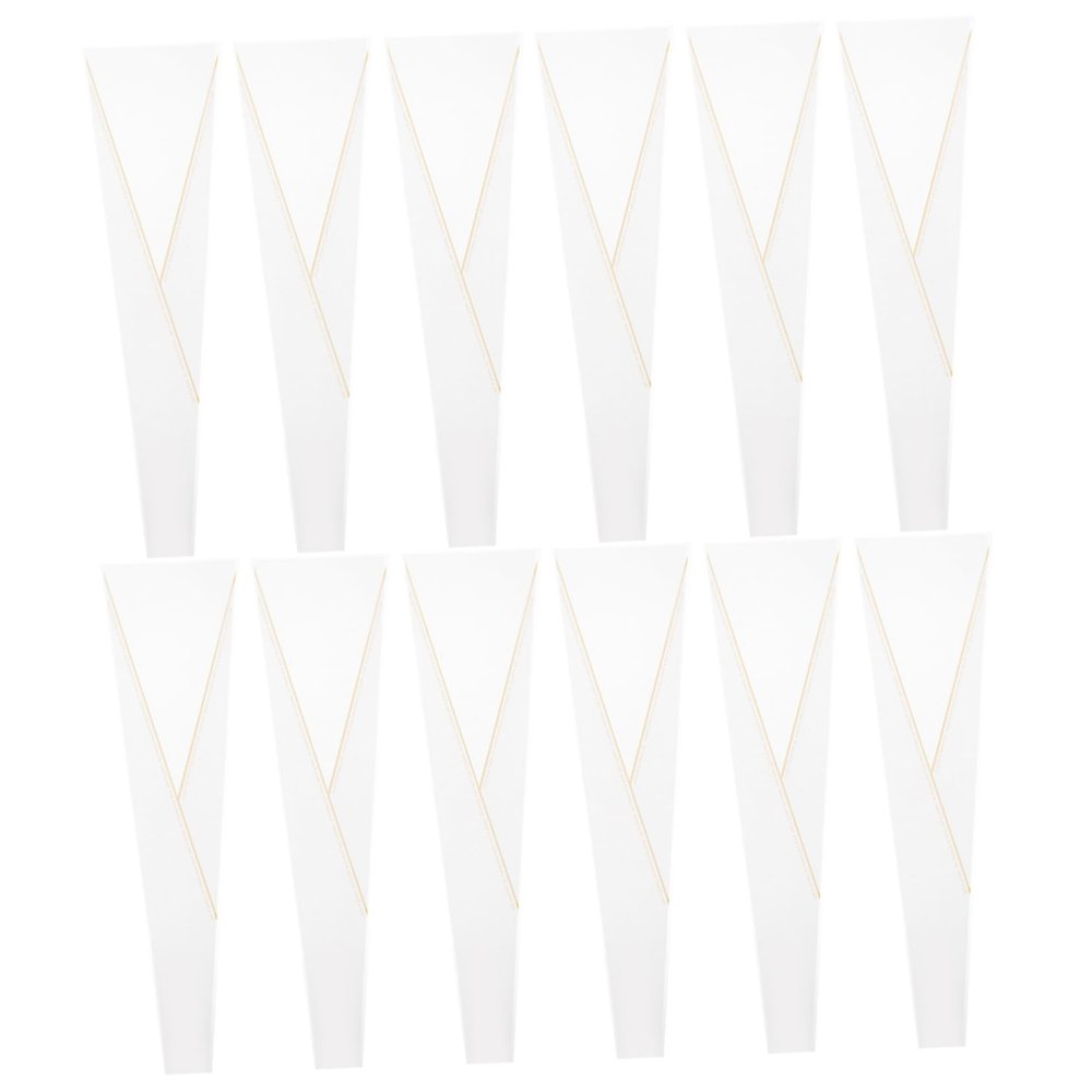 HOODANCOS 50pcs Triangle Single Rose Wrapping Sleeves Elegant Flower Packaging Bags for for Valentine's Day and Floral Arrangements