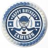 7.5 Inch Edible Cake Topper Hockey Sport Themed Birthday Party Collection of Edible Cake Decorations round view 1