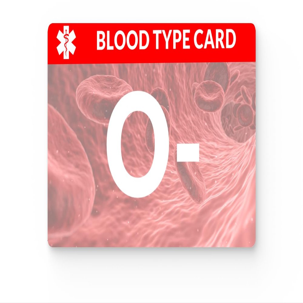 O Negative and O Positive Blood Type Identification for Emergency Use, Medical Awareness (O Negative)