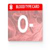 O Negative and O Positive Blood Type Identification for Emergency Use, Medical Awareness (O Negative) view 1