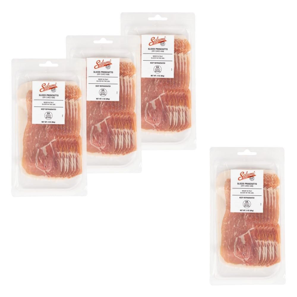 Salumi Italiani Prosciutto Italiano Crudo Slim Pack, 3 oz, 4 Pack