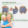 ShieldEase Incontinence Underwear for Men Washable - Reusable Boxer Briefs with Front Fly, Front & Rear Leak Proof, 120ml Absorbency (3 Pack, Plaid Blue Green, 2XL) view 4