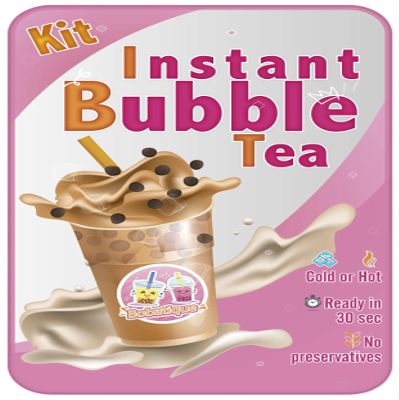 Instant Bubble Tea Kit DIY includes 2 (Taro)