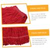 OHPHCALL Commercial Mop Head Replacement Cotton Yarn Mop Pad Washable Mopping String Head view 3