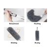 Ceiling Duster, Extendable Microfibre Duster for Blinds, Cars with Bendable Head, Multi Section Aluminium Alloy Pole for Ceiling, Home, Automotive Cleaning view 4