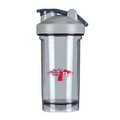 Bermuda Bermudan Flag 18 Ounce Shaker Bottle Drink Mixer Leak-proof Pre Workout Protein Shakes Meal Replacement Shakes Bottles 500ML/18 Oz Gray