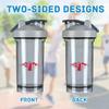 Bermuda Bermudan Flag 18 Ounce Shaker Bottle Drink Mixer Leak-proof Pre Workout Protein Shakes Meal Replacement Shakes Bottles 500ML/18 Oz Gray view 3