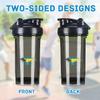 Bahamas Bahamian Flag 18 Ounce Shaker Bottle Drink Mixer Leak-proof Pre Workout Protein Shakes Meal Replacement Shakes Bottles 500ML/18 Oz Black view 3