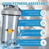 Belgian Flag 18 Ounce Shaker Bottle Drink Mixer Leak-proof Pre Workout Protein Shakes Meal Replacement Shakes Bottles 500ML/18 Oz Gray view 2
