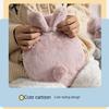 Hot Water Bottle Rubber with Bunny Shape Plush Soft Cover Hot Water Bag for Cramps, Pain Relief, Removable Hot Cold Pack Hot Water Bed Warmer Winter Warm Leakproof PVC Hot Water Bag (Purple,1000ml) view 2