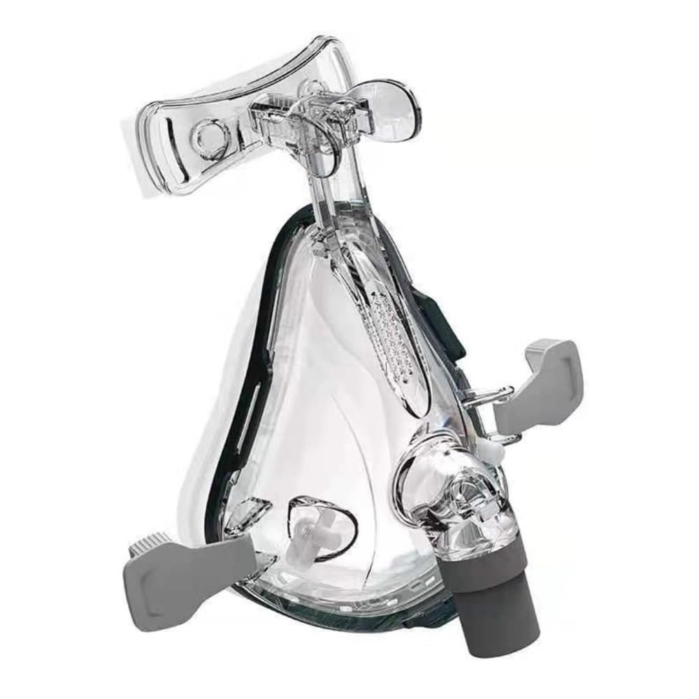 Universal Replacement CPAP MASK Full Face Set, Full Set Include Headgear, Elbows, Frame- Medium (M)