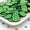 10 Large Polymer Clay Lime Fruit Slices, Faux Miniature Fruit for DIY Crafts and Decorations view 1