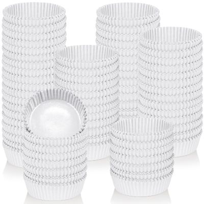 1000 Pcs Bulk Large Pet Disposable Feeding Bowls Liner Cat Food Bowls Paper Liner Pets Disposable Feeding Bowl Small Paper Cat Plates for Small Dogs Cats Dish Bowl(White)