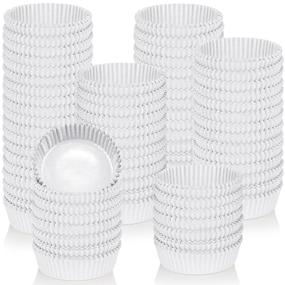 1000 Pcs Bulk Large Pet Disposable Feeding Bowls Liner Cat Food Bowls Paper Liner Pets Disposable Feeding Bowl Small Paper Cat Plates for Small Dogs Cats Dish Bowl(White)
