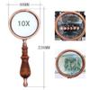 10X Handheld Magnifier ding Magnifying Glass 88mm Illuminated Magnifier for Seniors d Stamps Low Vision Macular Degeneration Hobbies Gift view 3