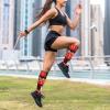 JXDXHCW Compression Socks 15-20mmhg Red Yellow Mushrooms Stockings Elastic Knee High Socks for Women Men Running Socks 1 Pair view 3