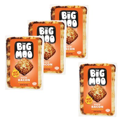 The Big Moo Bakin' Bacon Baked Cheese, 6 oz, 4 Pack