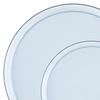 10 inch Blue Transparent Plastic Dinner Plates Disposable, Elegant, Versatile Plates for Everyday Use, Parties, Desserts, Special Occasions BPA-Free, Easy to Clean, Stylish Tableware (240) view 2