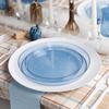 10 inch Blue Transparent Plastic Dinner Plates Disposable, Elegant, Versatile Plates for Everyday Use, Parties, Desserts, Special Occasions BPA-Free, Easy to Clean, Stylish Tableware (240) view 3