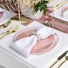 10 inch Transparent Rose Plastic Dinner Plates Disposable, Elegant, Durable, Versatile Plates for Everyday Use, Parties, and Special Occasions BPA-Free, Easy to Clean, and Stylish Tableware (70) view 3