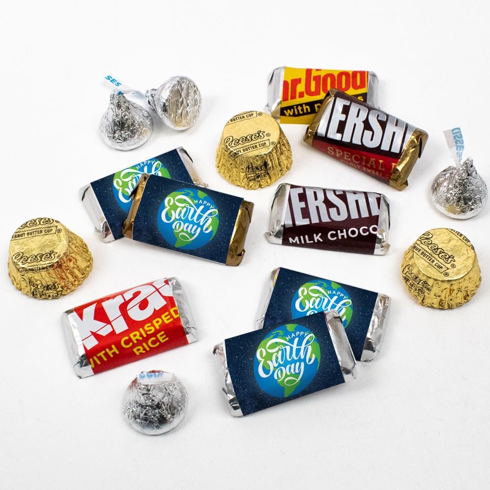 105 Pcs Earth Day Candy Party Favors Promotional Items Chocolate Assortment (1.75 lbs; approx. 105 Pcs)