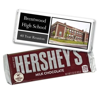 12ct Personalized Class Reunion Candy Party Party Favors in Bulk Chocolate Bars (12 Count) - Add Your School Photo