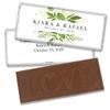 12ct Personalized Wedding Candy Favors for Guests Belgian Chocolate Bars Embossed "Love" (12 Count) - Botanical view 1