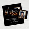 25 Pack Personalized Graduation Class of 2026 Candy Bar Wrapper Party Favors For Senior Gifts, Table Decoration, Dessert Tables & More - Orange (Candy Not Included) view 1